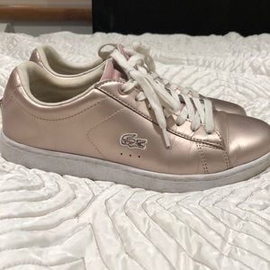 Lacoste rose gold sneakers